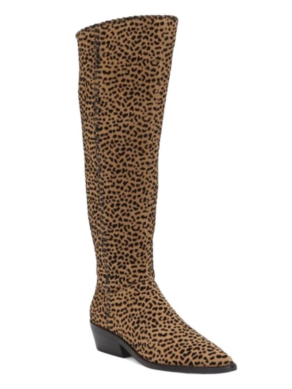 1.State Sage Animal Cheetah Suede Print Western Tall Pull On Boots SZ 6 New